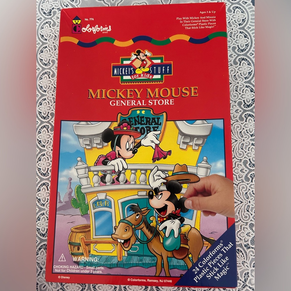 Vintage 1993 Mickey Mouse General Store Colorforms Set